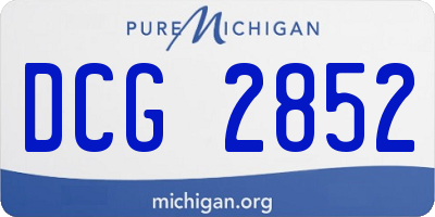 MI license plate DCG2852