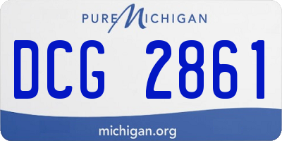 MI license plate DCG2861
