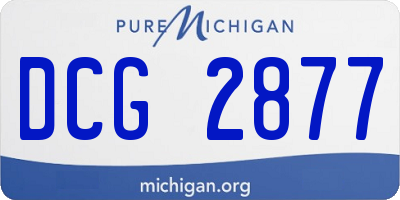 MI license plate DCG2877