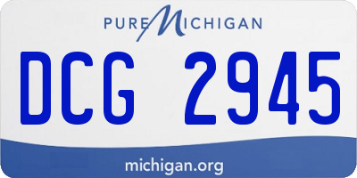 MI license plate DCG2945