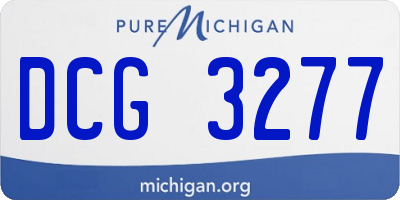 MI license plate DCG3277