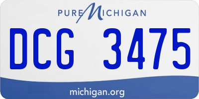 MI license plate DCG3475