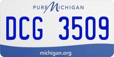 MI license plate DCG3509