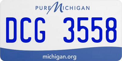 MI license plate DCG3558