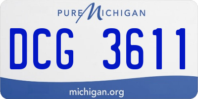 MI license plate DCG3611