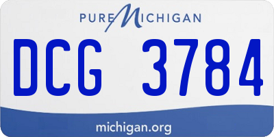 MI license plate DCG3784