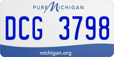 MI license plate DCG3798