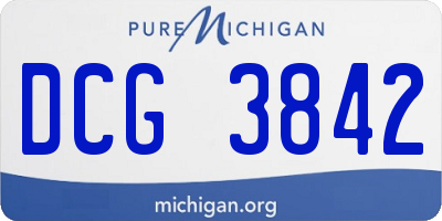 MI license plate DCG3842
