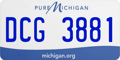 MI license plate DCG3881