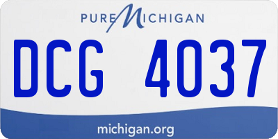 MI license plate DCG4037