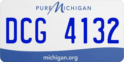 MI license plate DCG4132
