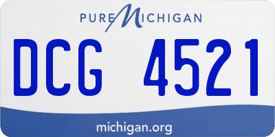 MI license plate DCG4521