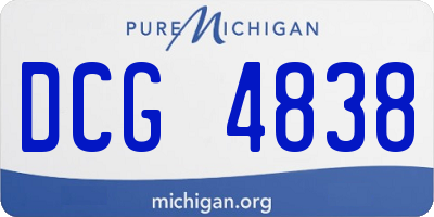 MI license plate DCG4838