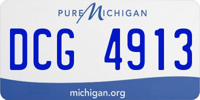 MI license plate DCG4913