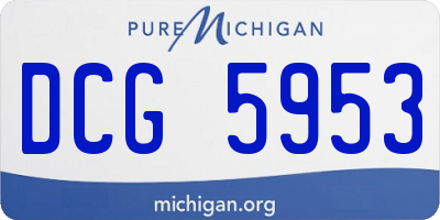 MI license plate DCG5953