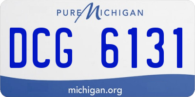 MI license plate DCG6131