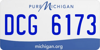 MI license plate DCG6173
