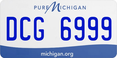 MI license plate DCG6999