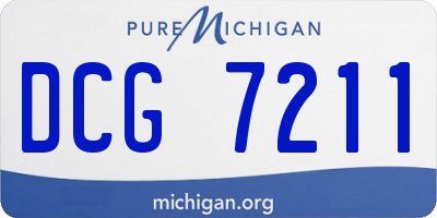 MI license plate DCG7211