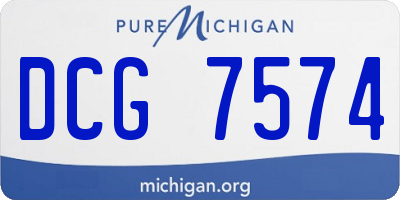 MI license plate DCG7574