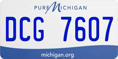 MI license plate DCG7607