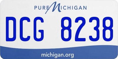 MI license plate DCG8238