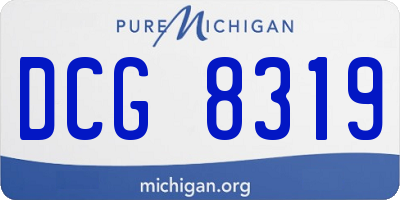 MI license plate DCG8319