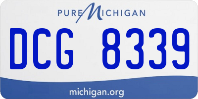 MI license plate DCG8339