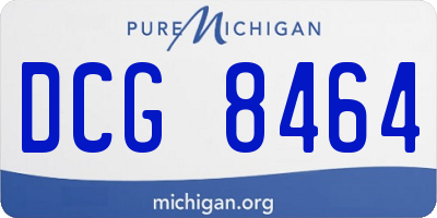 MI license plate DCG8464