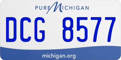 MI license plate DCG8577