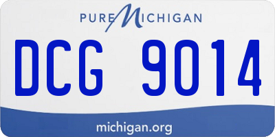 MI license plate DCG9014