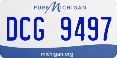 MI license plate DCG9497