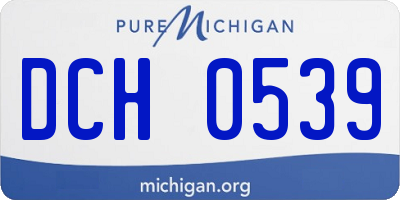 MI license plate DCH0539