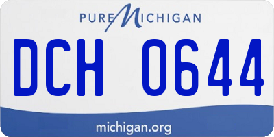 MI license plate DCH0644