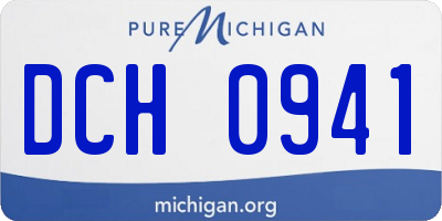 MI license plate DCH0941