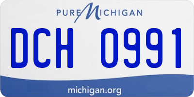 MI license plate DCH0991