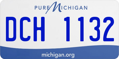 MI license plate DCH1132