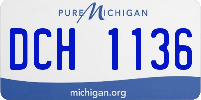 MI license plate DCH1136
