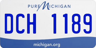 MI license plate DCH1189