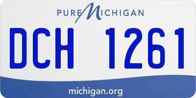 MI license plate DCH1261