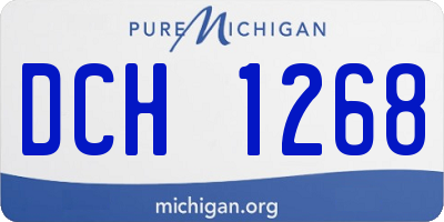 MI license plate DCH1268