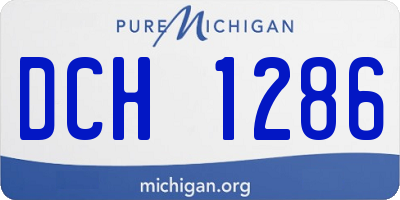 MI license plate DCH1286