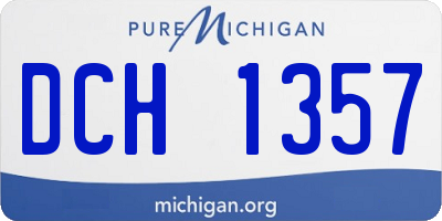 MI license plate DCH1357