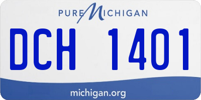 MI license plate DCH1401