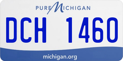 MI license plate DCH1460