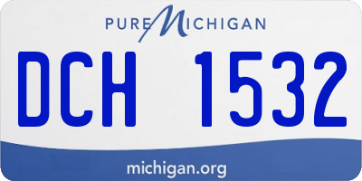 MI license plate DCH1532