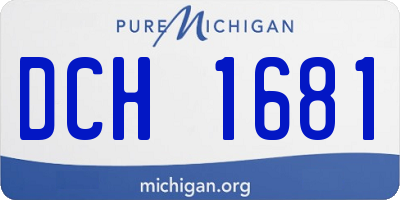 MI license plate DCH1681