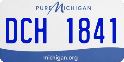 MI license plate DCH1841