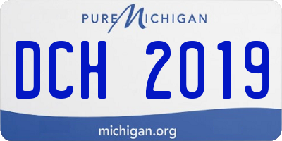 MI license plate DCH2019
