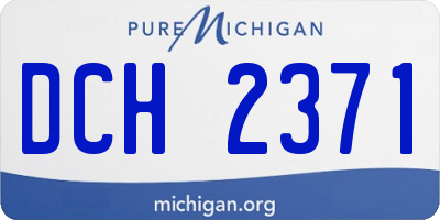MI license plate DCH2371